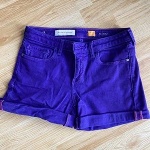 Anthropologie PURPLE Jean Shorts